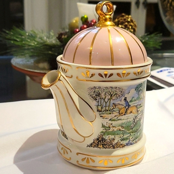 SADLER tea pot.Sport scenes 18thcentury Hunting🦌 beautiful christmas gift!🌲🎁 - Picture 3 of 5